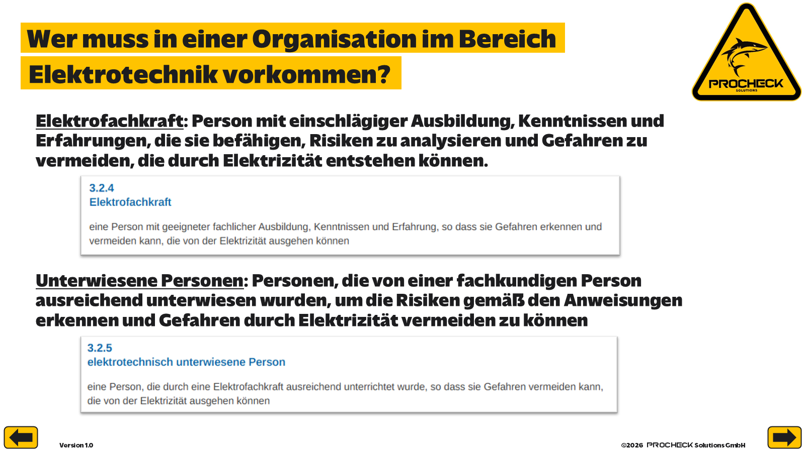 Beispielfolie zu Funktionen und Qualifikationen in der Elektrotechnik